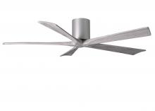 Matthews Fan Company IR5H-BN-BW-60 - Irene-5H - 60" Five Blade Flush Mount Paddle Fan - Brushed Nickel Finish - Barn Wood Tone Blades