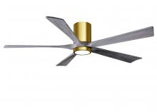 Matthews Fan Company IR5HLK-BRBR-BW-60 - Irene - 5HLK - Brushed Brass - Barn Wood Tone Blades - 60" Blades