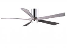 Matthews Fan Company IR5HLK-CR-BW-60 - Irene-5HLK-60" Five Blade Flush Mount Paddle Fan-5CCT Integrated LED-Polished Chrome Finish