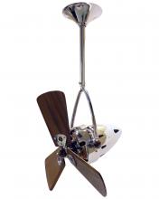 Matthews Fan Company JD-CR-WD-DAMP - Jarold Direcional - Directional Ceiling Fan - Polished Chrome Finish - Mahogany Tone Blades