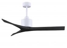 Matthews Fan Company MW-MWH-BK-52 - Mollywood - 52" Ceiling Fan - Matte White Finish - Matte Black Blades