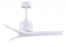 Matthews Fan Company MW-MWH-MWH-42 - Mollywood - 42" Ceiling Fan - Matte White Finish - Matte White Blades