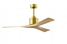 Matthews Fan Company NK-BRBR-LM-52 - Nan - 52" Ceiling Fan - Brushed Brass Finish - Light Maple Tone Blades