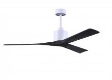 Matthews Fan Company NK-MWH-BK-60 - Nan - 60" Ceiling Fan - Matte White Finish - Matte Black Blades