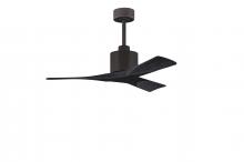 Matthews Fan Company NK-TB-BK-42 - Nan - 42" Ceiling Fan - Textured Bronze Finish - Matte Black Blades