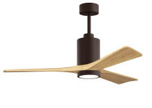 Matthews Fan Company PA3-TB-LM-52 - Patricia-3-52" Three Blade Ceiling Fan-5CCT Integrated LED-Textured Bronze Finish