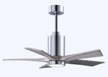 Matthews Fan Company PA5-CR-BW-42 - Patricia - 5 - 42" Five Blade Ceiling Fan - 5CCT Integrated LED - Polished Chrome Finish