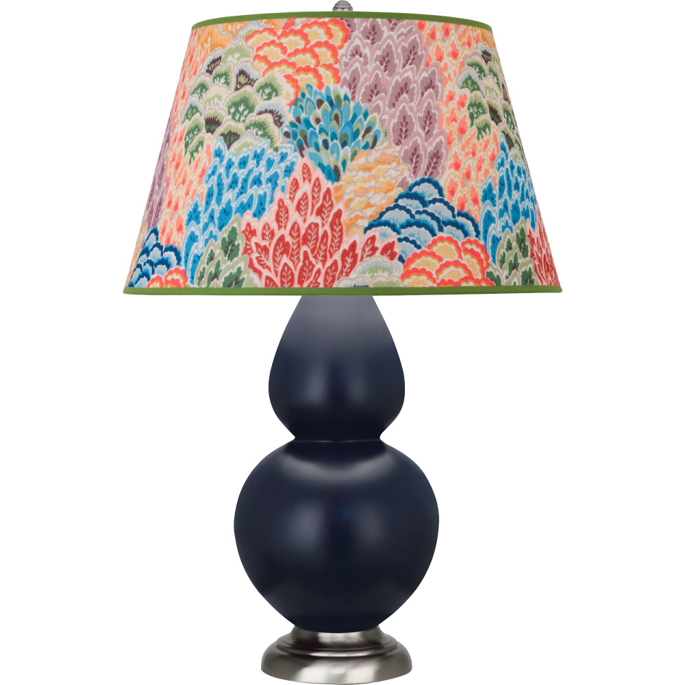 Matte Midnight Blue Double Gourd Table Lamp