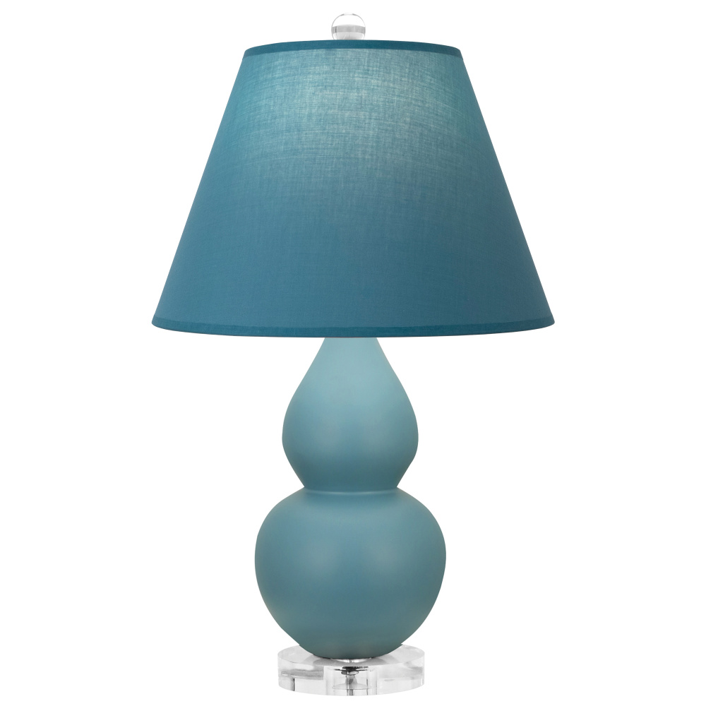 Matte Steel Blue Small Double Gourd Accent Lamp