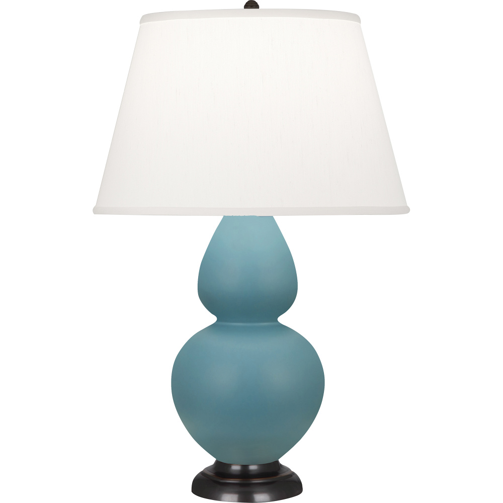 Matte Steel Blue Double Gourd Table Lamp