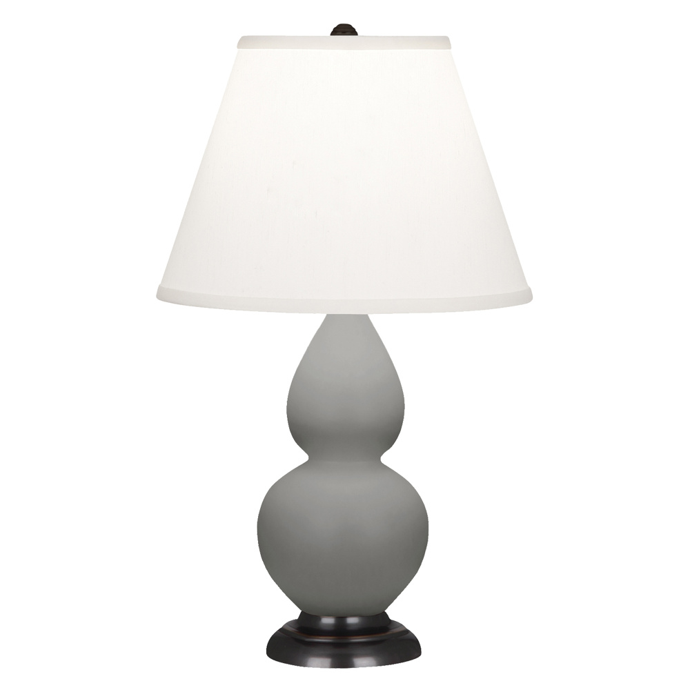 Matte Smokey Taupe Small Double Gourd Accent Lamp