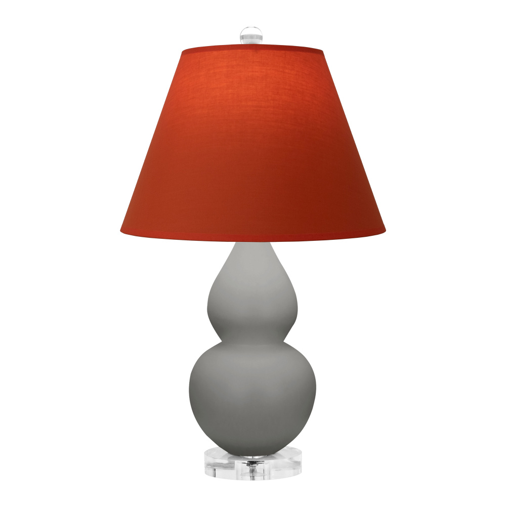 Matte Smokey Taupe Small Double Gourd Accent Lamp