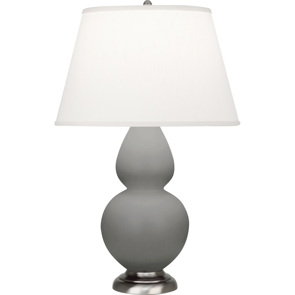 Matte Smokey Taupe Double Gourd Table Lamp