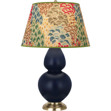 Robert Abbey MMB55F - Matte Midnight Blue Double Gourd Table Lamp