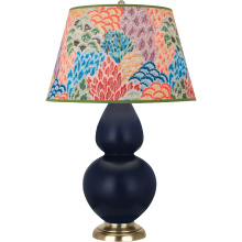 Robert Abbey MMB55S - Matte Midnight Blue Double Gourd Table Lamp