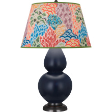 Robert Abbey MMB57S - Matte Midnight Blue Double Gourd Table Lamp