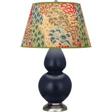 Robert Abbey MMB59F - Matte Midnight Blue Double Gourd Table Lamp