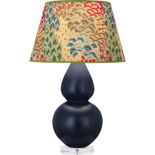 Robert Abbey MMB62F - Matte Midnight Blue Double Gourd Table Lamp
