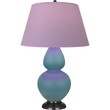 Robert Abbey MOB57L - Matte Steel Blue Double Gourd Table Lamp
