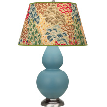 Robert Abbey MOB59F - Matte Steel Blue Double Gourd Table Lamp