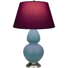 Robert Abbey MOB59P - Matte Steel Blue Double Gourd Table Lamp