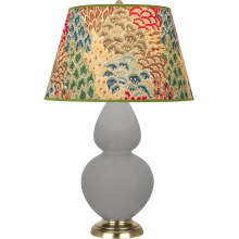 Robert Abbey MST55F - Matte Smokey Taupe Double Gourd Table Lamp