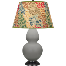 Robert Abbey MST57F - Matte Smokey Taupe Double Gourd Table Lamp