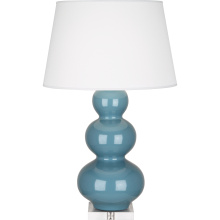Robert Abbey OB43X - Steel Blue Triple Gourd Table Lamp