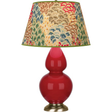 Robert Abbey RR20F - Ruby Red Double Gourd Table Lamp