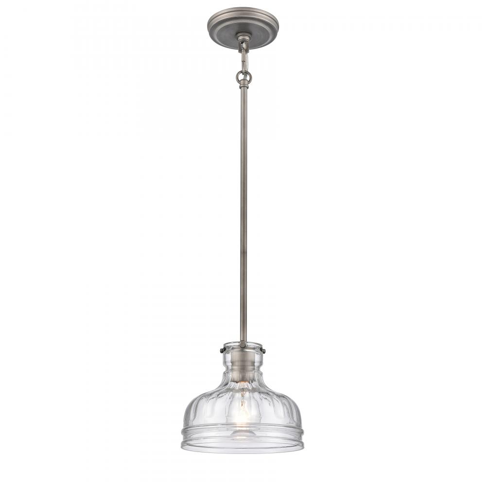 Orinoco 8'' Wide 1-Light Mini Pendant - Weathered Zinc