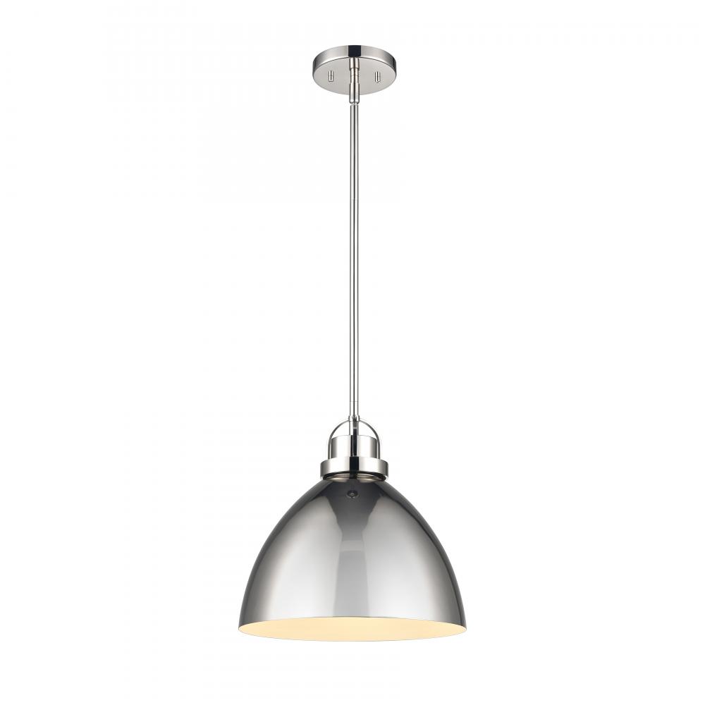 Somerville 12'' Wide 1-Light Pendant - Polished Nickel