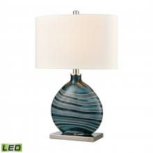 ELK Home Plus H0019-8555-LED - Portview 22'' High 1-Light Table Lamp - Teal - Includes LED Bulb