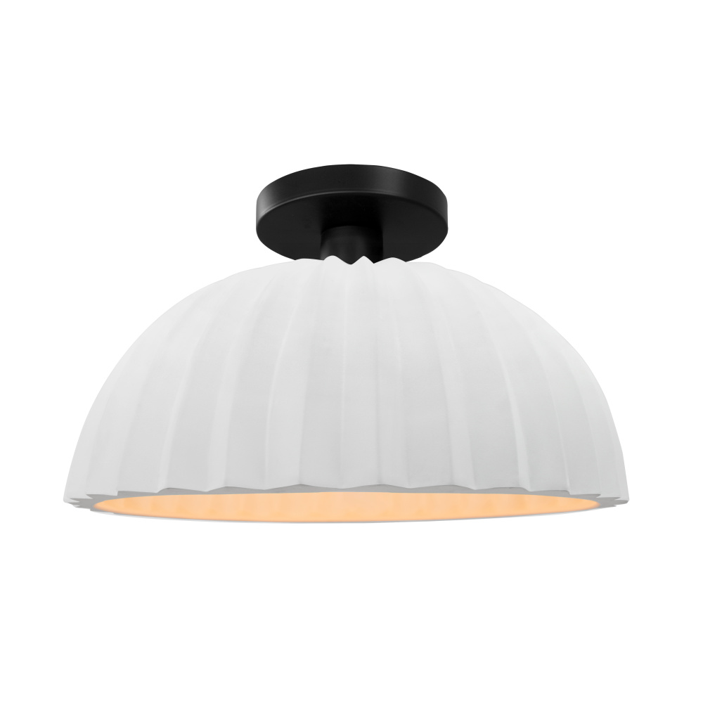 Pleated Dome Semi-Flush