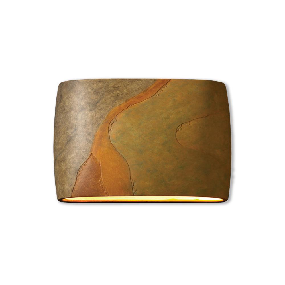 Wide ADA Large Oval Wall Sconce - Open Top & Bottom