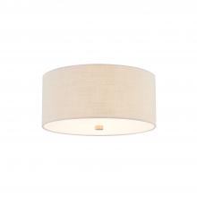 Justice Design Group FAB-9735-CREM-NCKL - Classic 14" Drum Flush-Mount