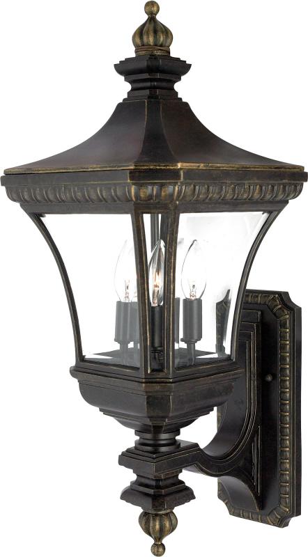 Devon 3-Light Imperial Bronze Outdoor Wall Lantern