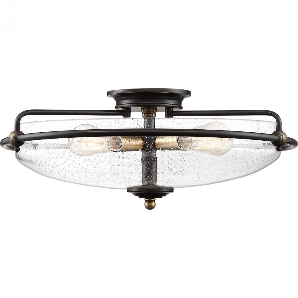 Griffin 4-Light Palladian Bronze Flush Mount Light