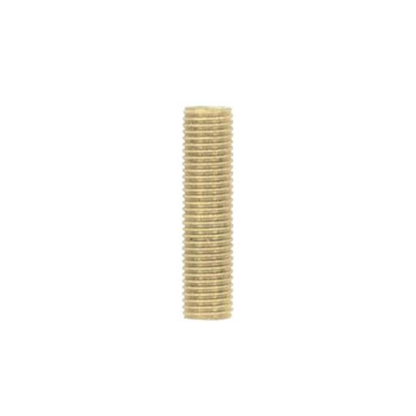 1/8 IP Steel Nipple; Yellow Zinc Plated; 4" Length; 3/8" Wide