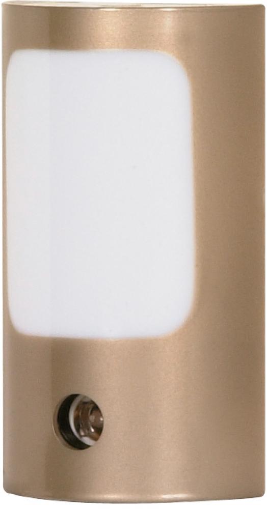 Night Light; Window; Gold Finish; With Photo Cell