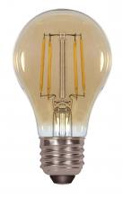 Satco Products Inc. S9583 - 4.5 Watt A19 LED Filament; Amber; Medium base; 2000K; 350 Lumens; 120 Volt