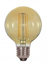 Satco Products Inc. S9584 - 4.5 Watt G25 LED Filament; Amber; Medium base; 2000K; 380 Lumens; 120 Volt