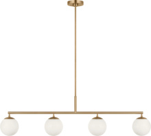 Generation Lighting GLC1814SB - Nube Four Light Linear Chandelier