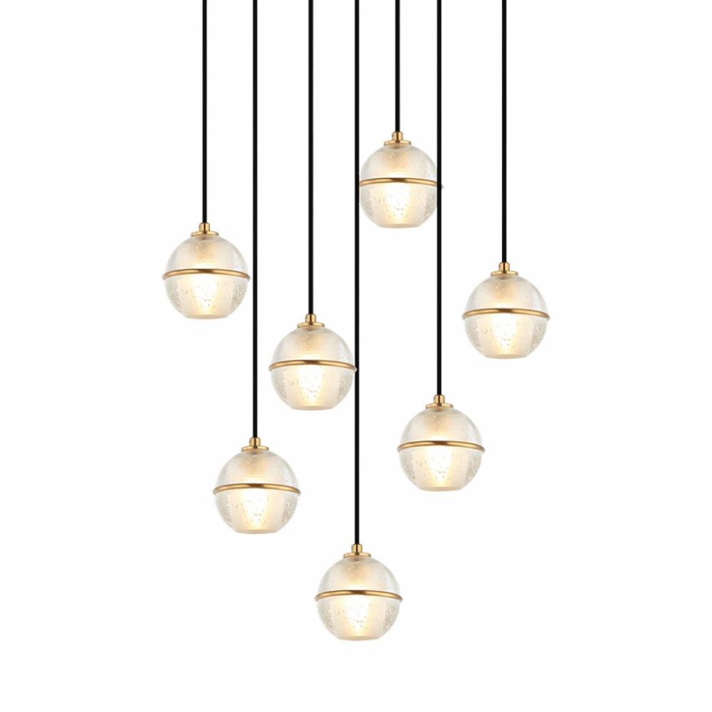 Misty Aged Gold Brass Pendant