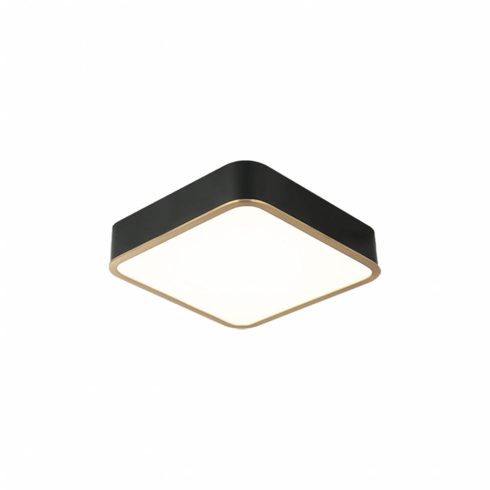 Ainslay Black + Aged Gold Brass Ceiling Mount