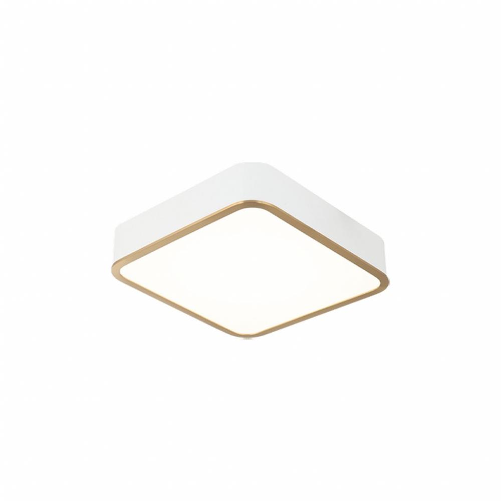 Ainslay White + Aged Gold Brass Ceiling Mount