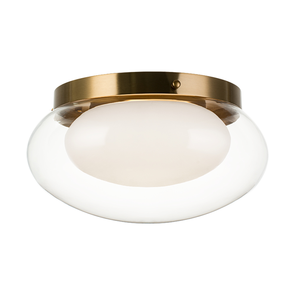 Caspian Aged Gold Brass Flush Mounts