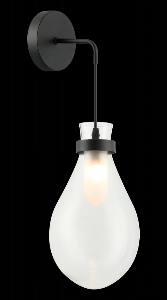 Seranna Matte Black Wall Sconce