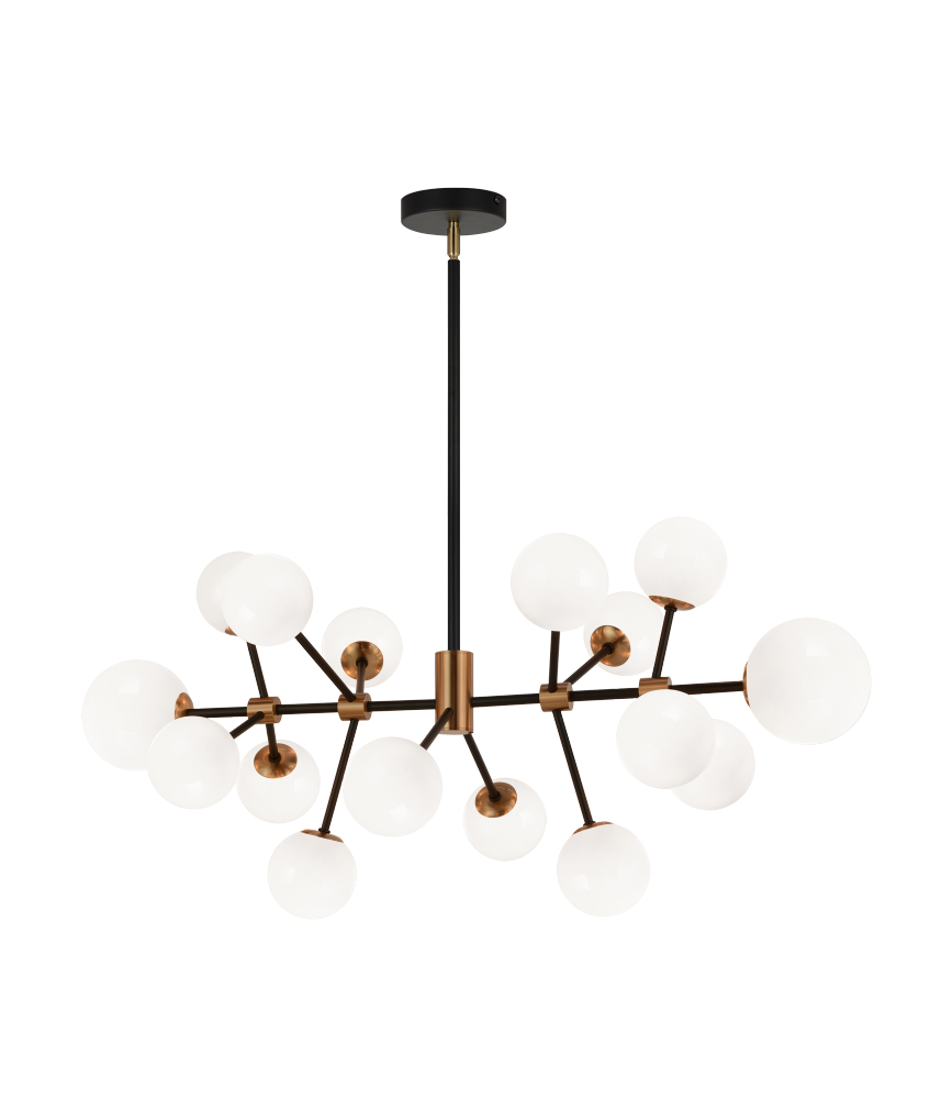 Novu Aged Gold Brass Chandelier