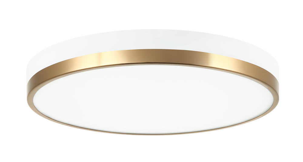 Tone White and Aged Gold Brass Ceiling Mount