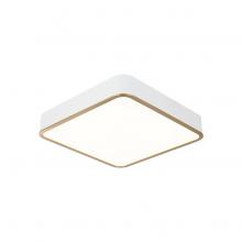 Matteo Lighting M10545WHAG - Ainslay White + Aged Gold Brass Ceiling Mount